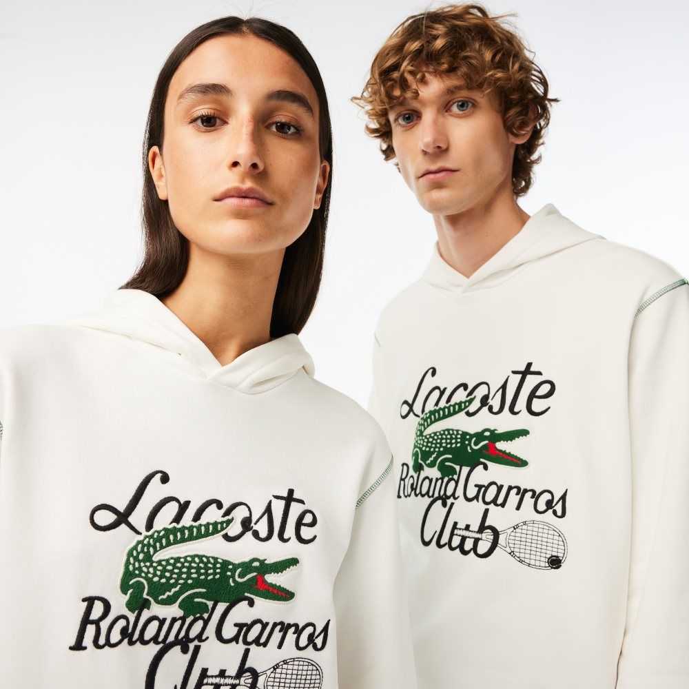 Lacoste SPORT Roland Garros Edition Hoodie White | CYE-567982