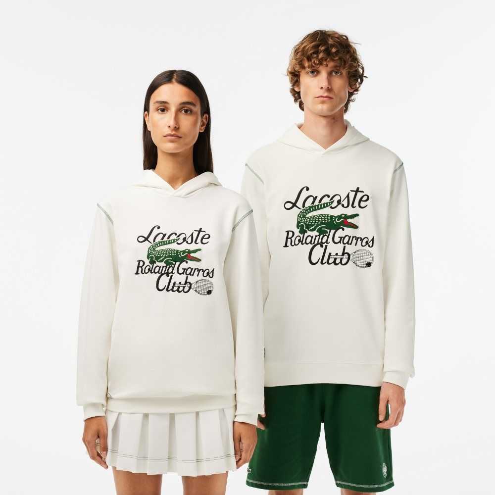 Lacoste SPORT Roland Garros Edition Hoodie White | CYE-567982