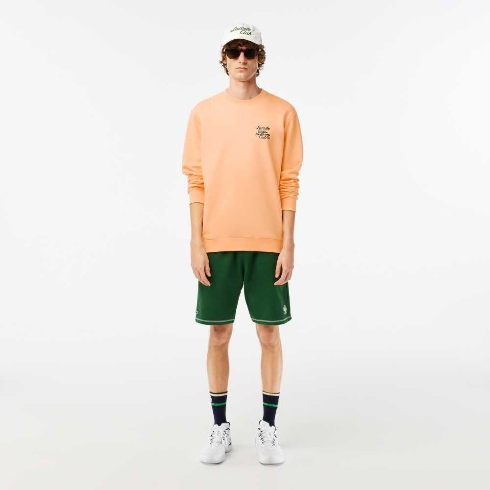 Lacoste SPORT Roland Garros Edition Organic Cotton Sweatshirt Light Orange | MSZ-051246