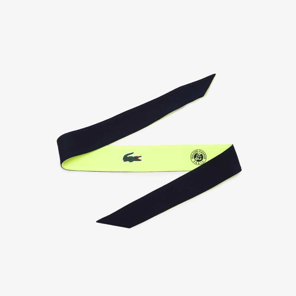 Lacoste SPORT Roland Garros Edition Pique Bandana Navy Blue / Yellow | UDX-819263