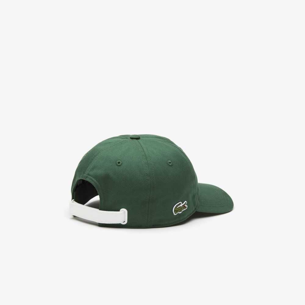 Lacoste SPORT Roland Garros Edition Twill Cap Green | DFG-350174