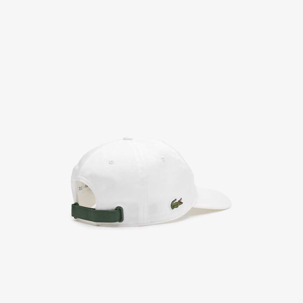 Lacoste SPORT Roland Garros Edition Twill Cap White | QIO-320541