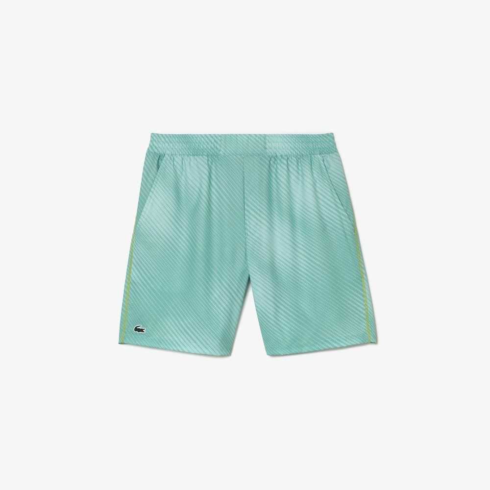 Lacoste SPORT Shorts Light Green / Green / Yellow | DRX-164238