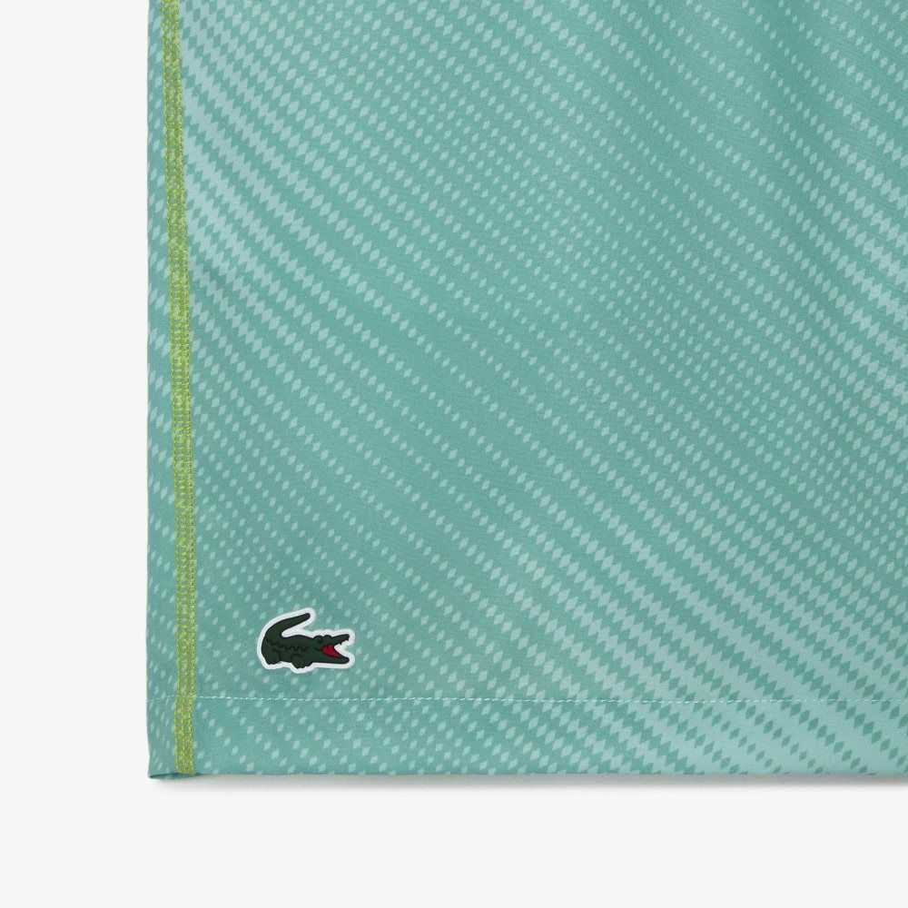 Lacoste SPORT Shorts Light Green / Green / Yellow | DRX-164238