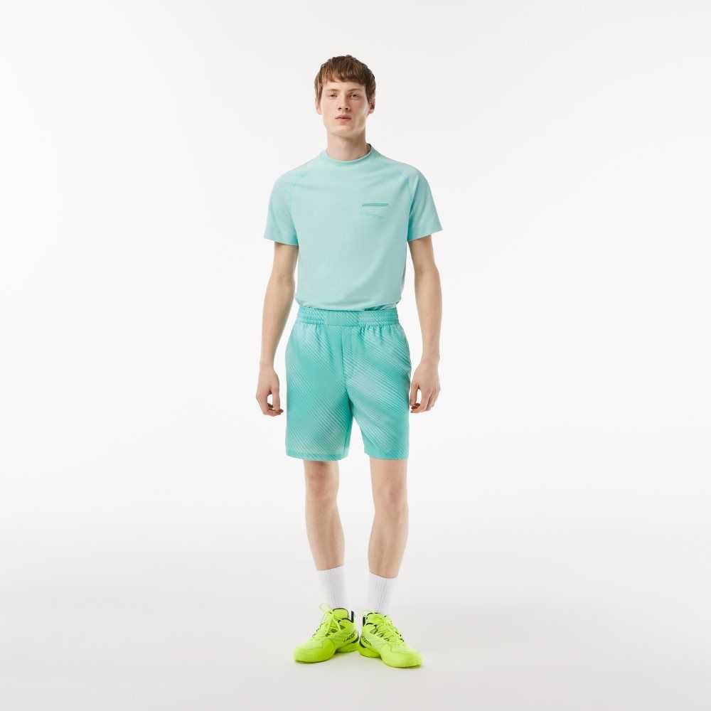 Lacoste SPORT Shorts Light Green / Green / Yellow | DRX-164238