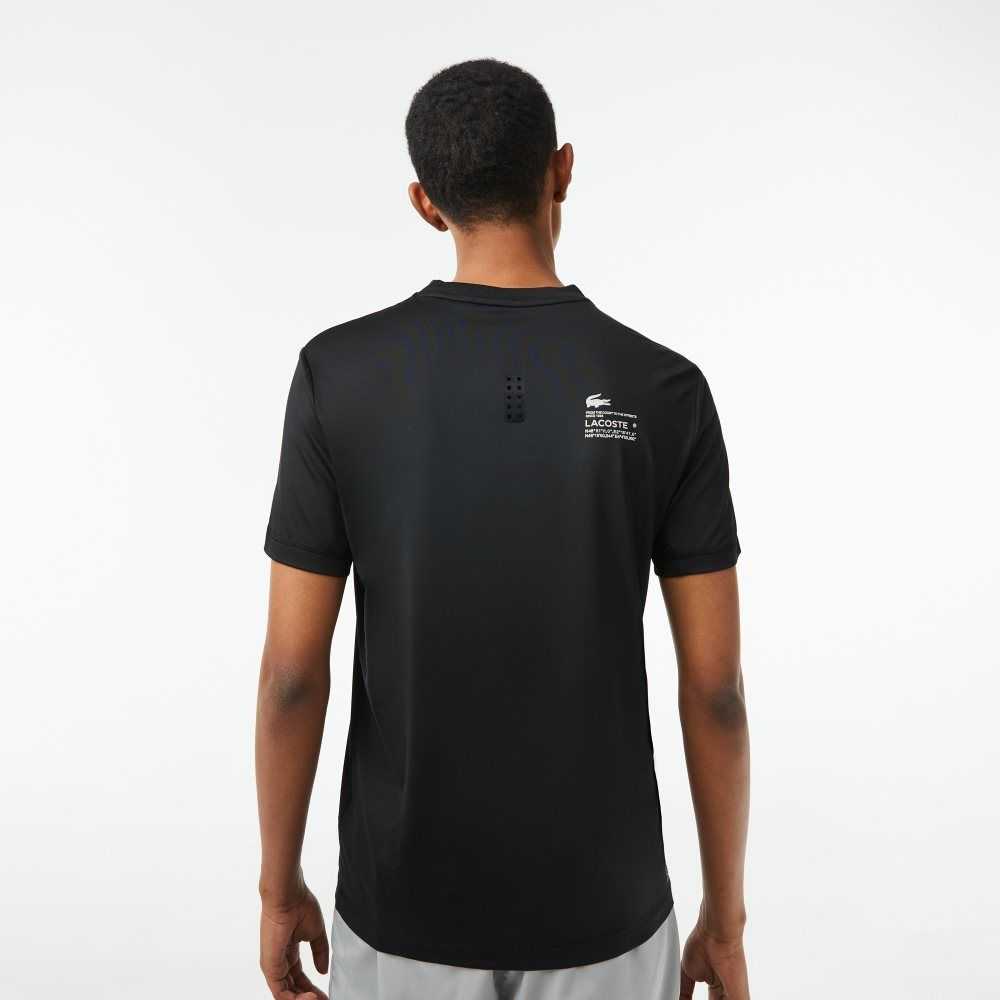 Lacoste SPORT Slim Fit Stretch Jersey T-Shirt Black | JCH-960547