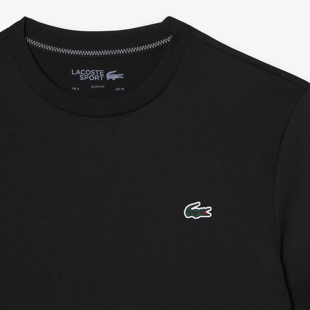 Lacoste SPORT Slim Fit Stretch Jersey T-Shirt Black | JCH-960547