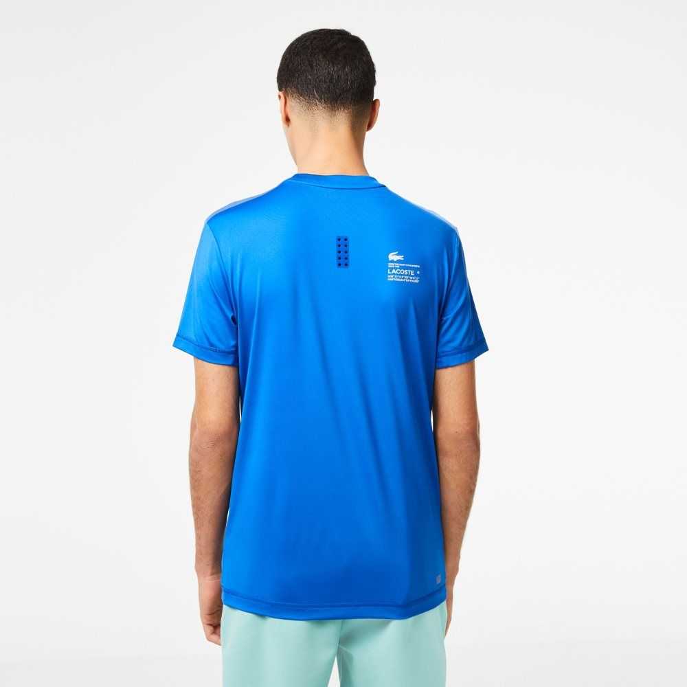 Lacoste SPORT Slim Fit Stretch Jersey T-Shirt Blue | TQM-310742