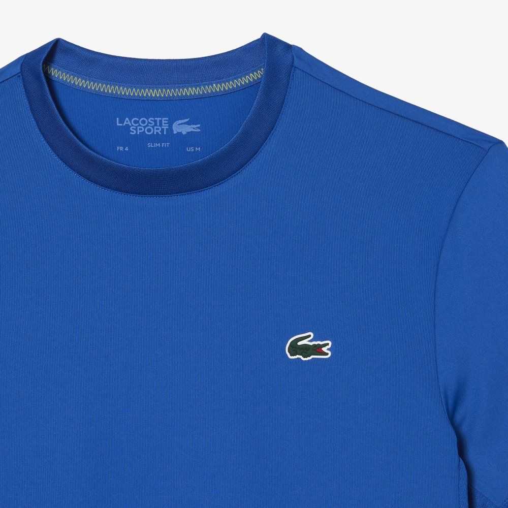 Lacoste SPORT Slim Fit Stretch Jersey T-Shirt Blue | TQM-310742