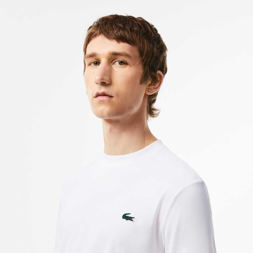 Lacoste SPORT Slim Fit Stretch Jersey T-Shirt White | VRW-821475