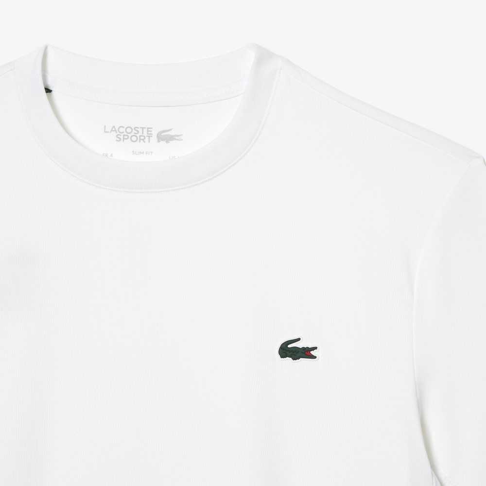 Lacoste SPORT Slim Fit Stretch Jersey T-Shirt White | VRW-821475