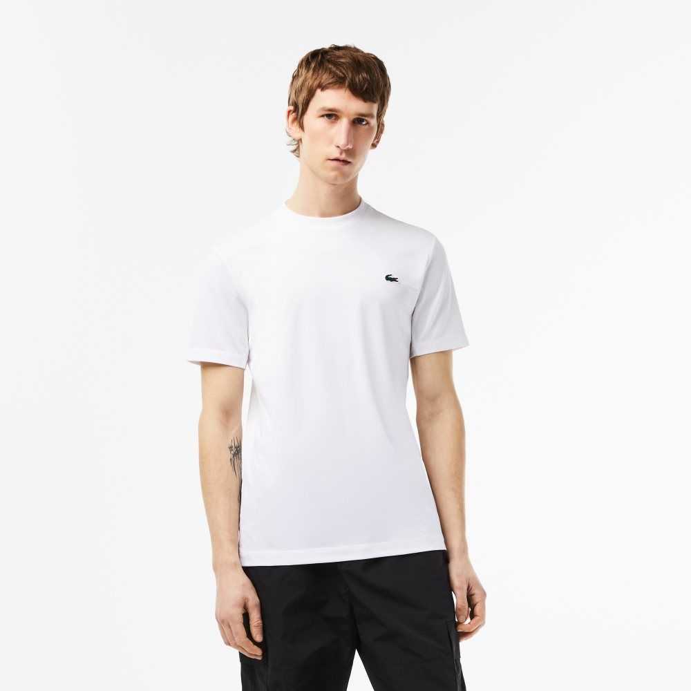 Lacoste SPORT Slim Fit Stretch Jersey T-Shirt White | VRW-821475