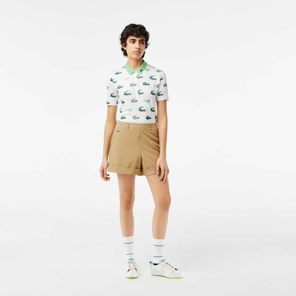 Lacoste SPORT Stretch Golf Bermuda Shorts Beige | GFA-031785