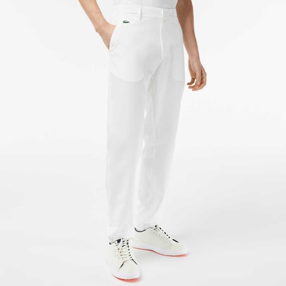 Lacoste SPORT Stretch Golf Chinos White | NOC-359061