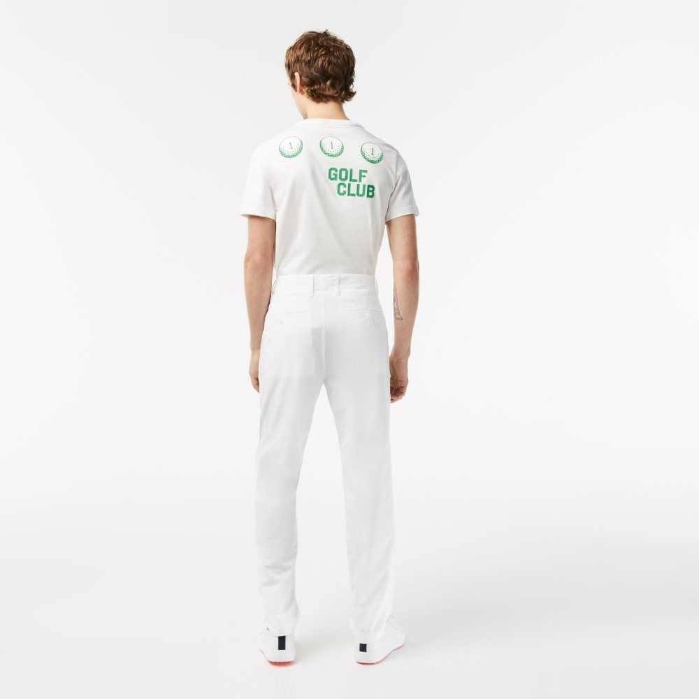 Lacoste SPORT Stretch Golf Chinos White | NOC-359061