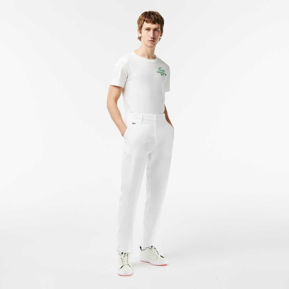 Lacoste SPORT Stretch Golf Chinos White | NOC-359061