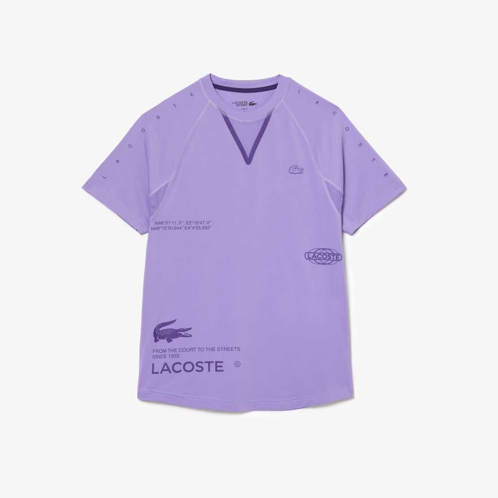 Lacoste SPORT Stretch Jersey T-Shirt Purple | TUB-805932