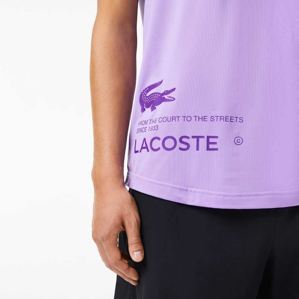 Lacoste SPORT Stretch Jersey T-Shirt Purple | TUB-805932