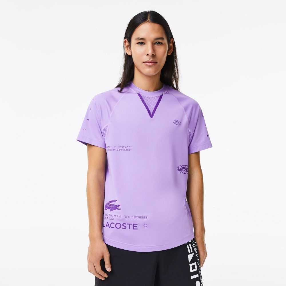 Lacoste SPORT Stretch Jersey T-Shirt Purple | TUB-805932