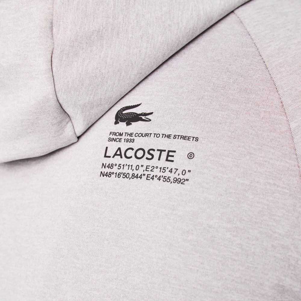 Lacoste SPORT Stretch Zip Sweatshirt Grey Chine / Light Grey | LES-120683