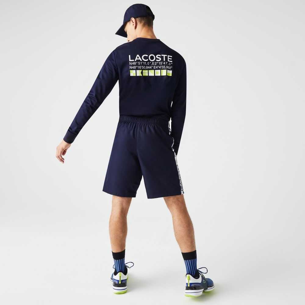 Lacoste SPORT Taffeta Tennis Shorts Navy Blue | BKL-234719