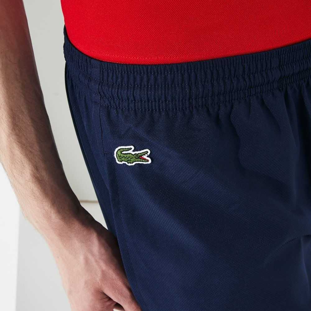 Lacoste SPORT Tennis Diamond Weave Taffeta Trackpants Navy Blue | IYJ-931724