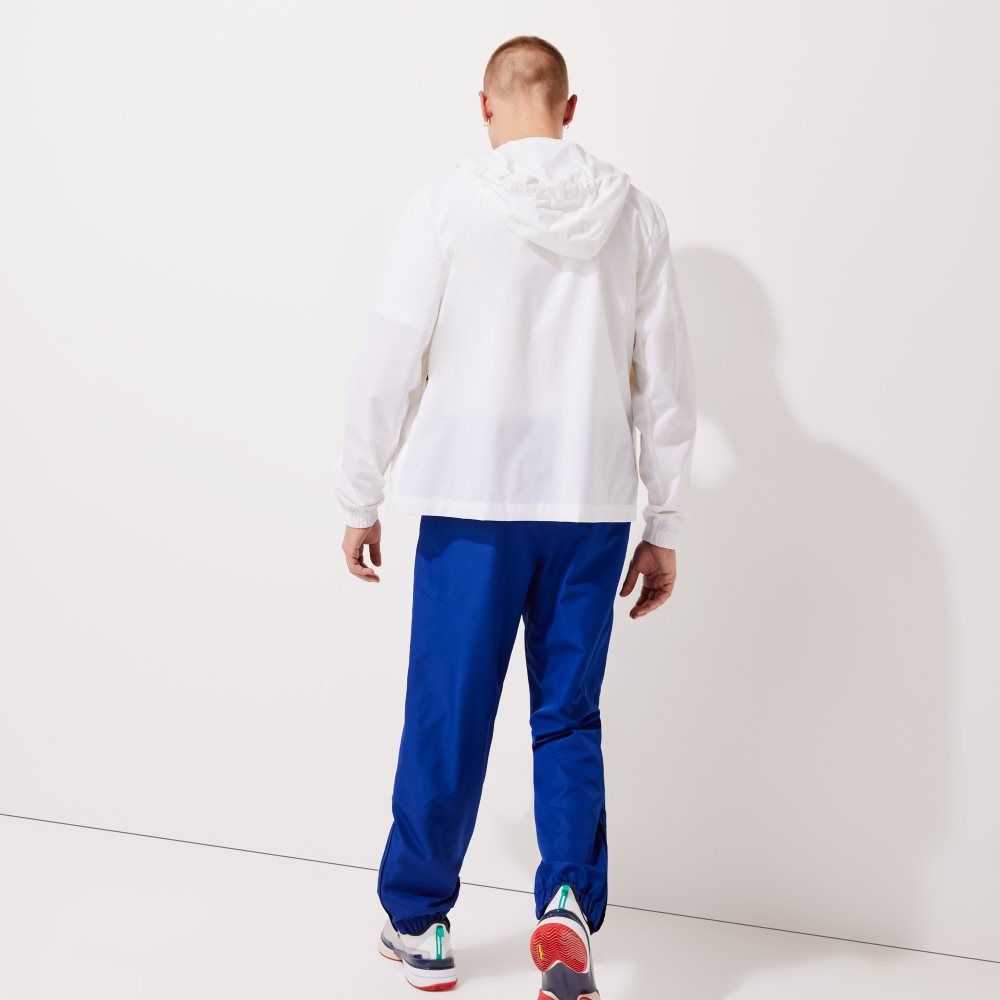 Lacoste SPORT Tennis Diamond Weave Taffeta Trackpants Blue | MSY-864720