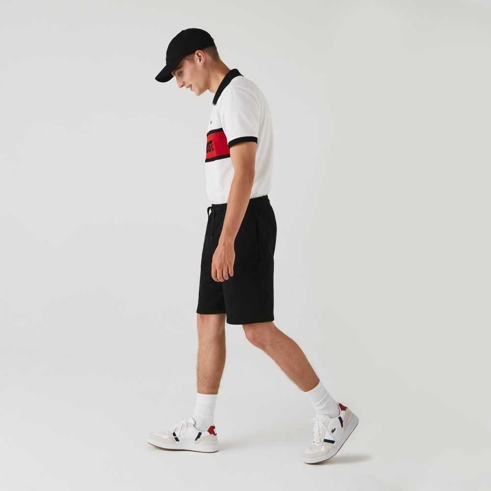 Lacoste SPORT Tennis Fleece Shorts Black | OBY-547639