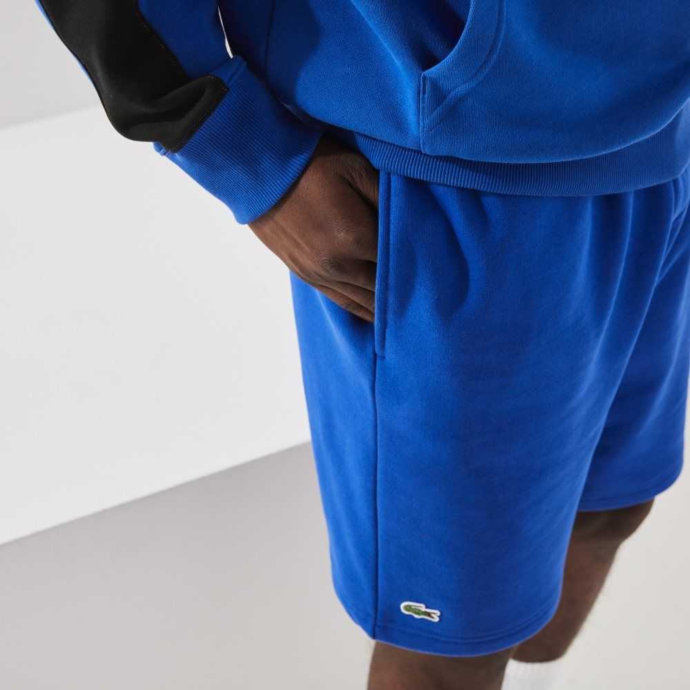 Lacoste SPORT Tennis Fleece Shorts Blue | HXW-468320