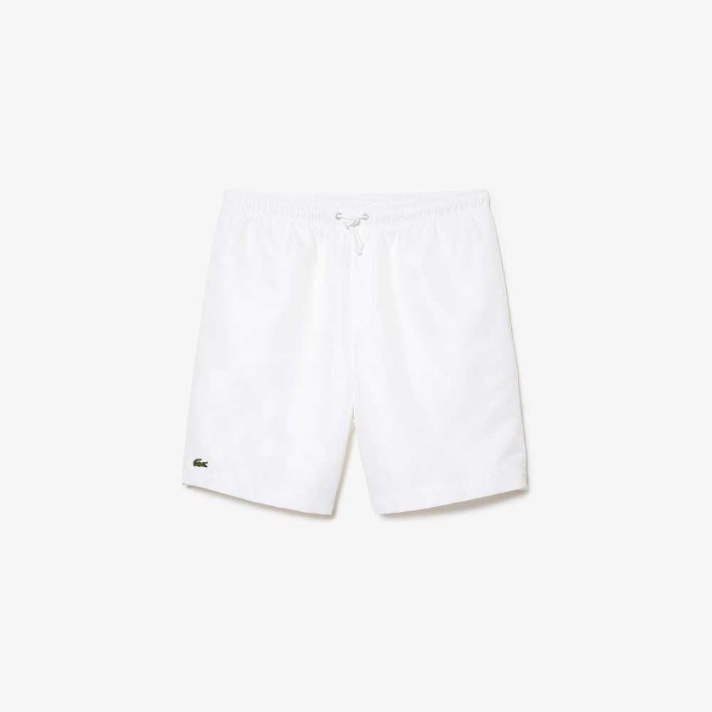 Lacoste SPORT Tennis Solid Diamond Weave Shorts White | DBJ-462091