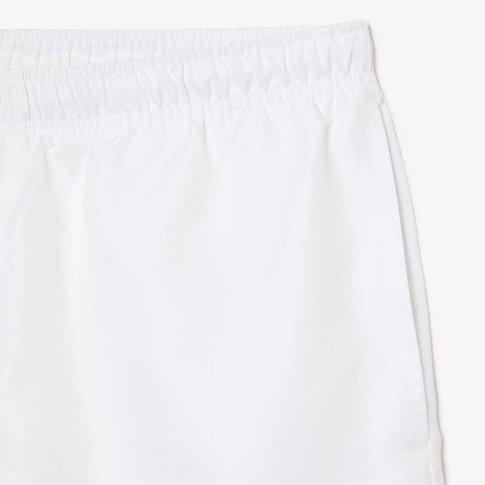 Lacoste SPORT Tennis Solid Diamond Weave Shorts White | DBJ-462091