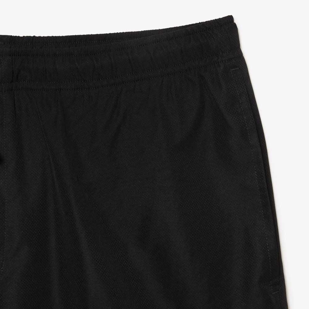 Lacoste SPORT Tennis Solid Diamond Weave Shorts Black | NME-350264