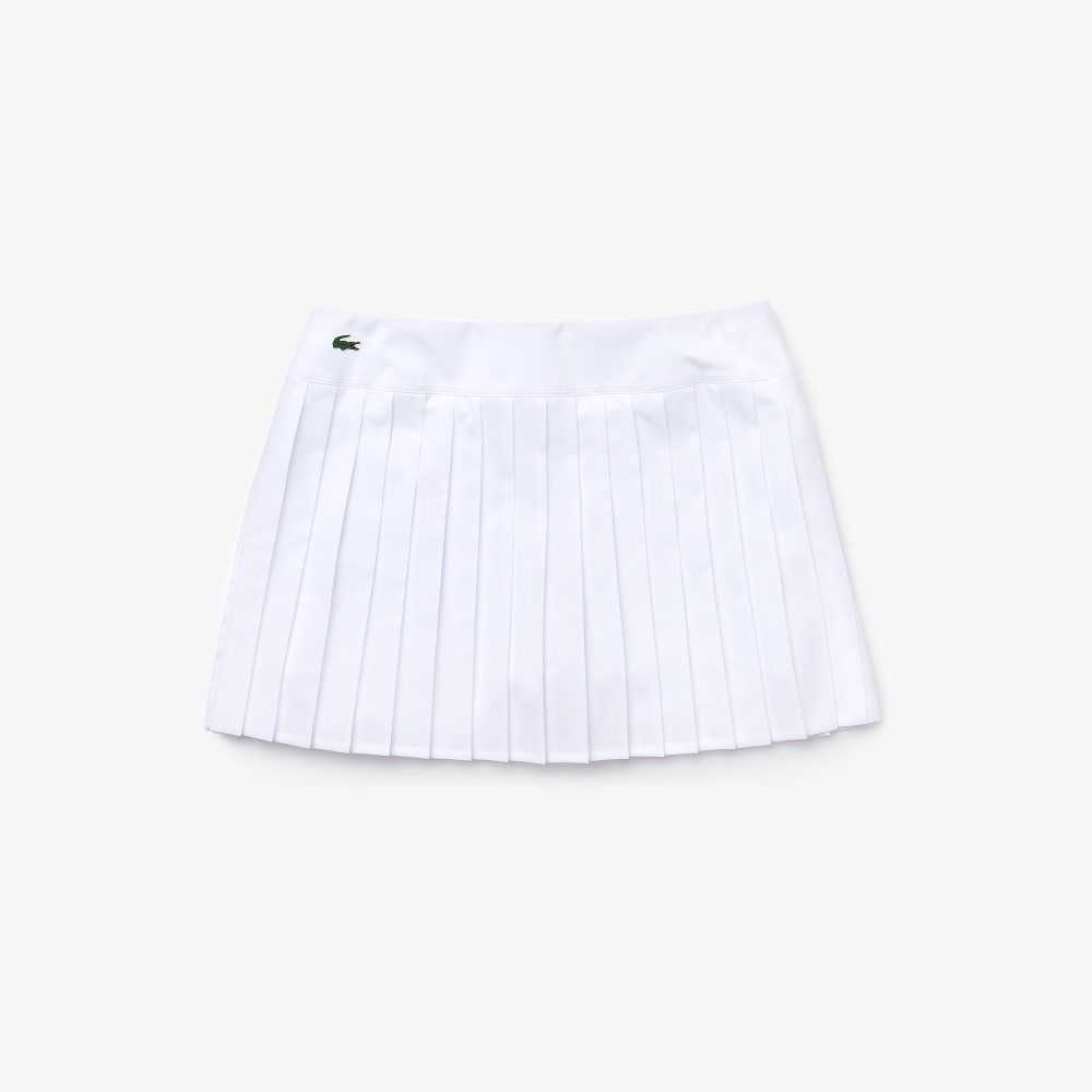 Lacoste SPORT Tennis Technical Mesh Pleated Skirt White | TOW-972068