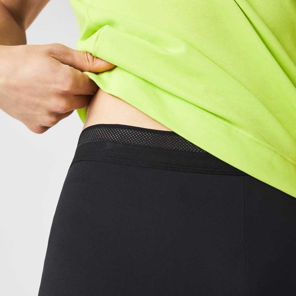 Lacoste SPORT Thermal Leggings Black / Yellow | OMZ-769240