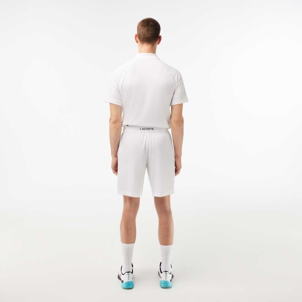 Lacoste SPORT Ultra-Light Shorts White / Navy Blue | BCG-482391