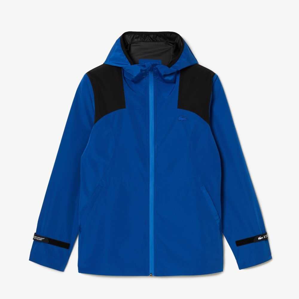 Lacoste SPORT Waterproof Windbreaker Blue / Black | IFO-612704