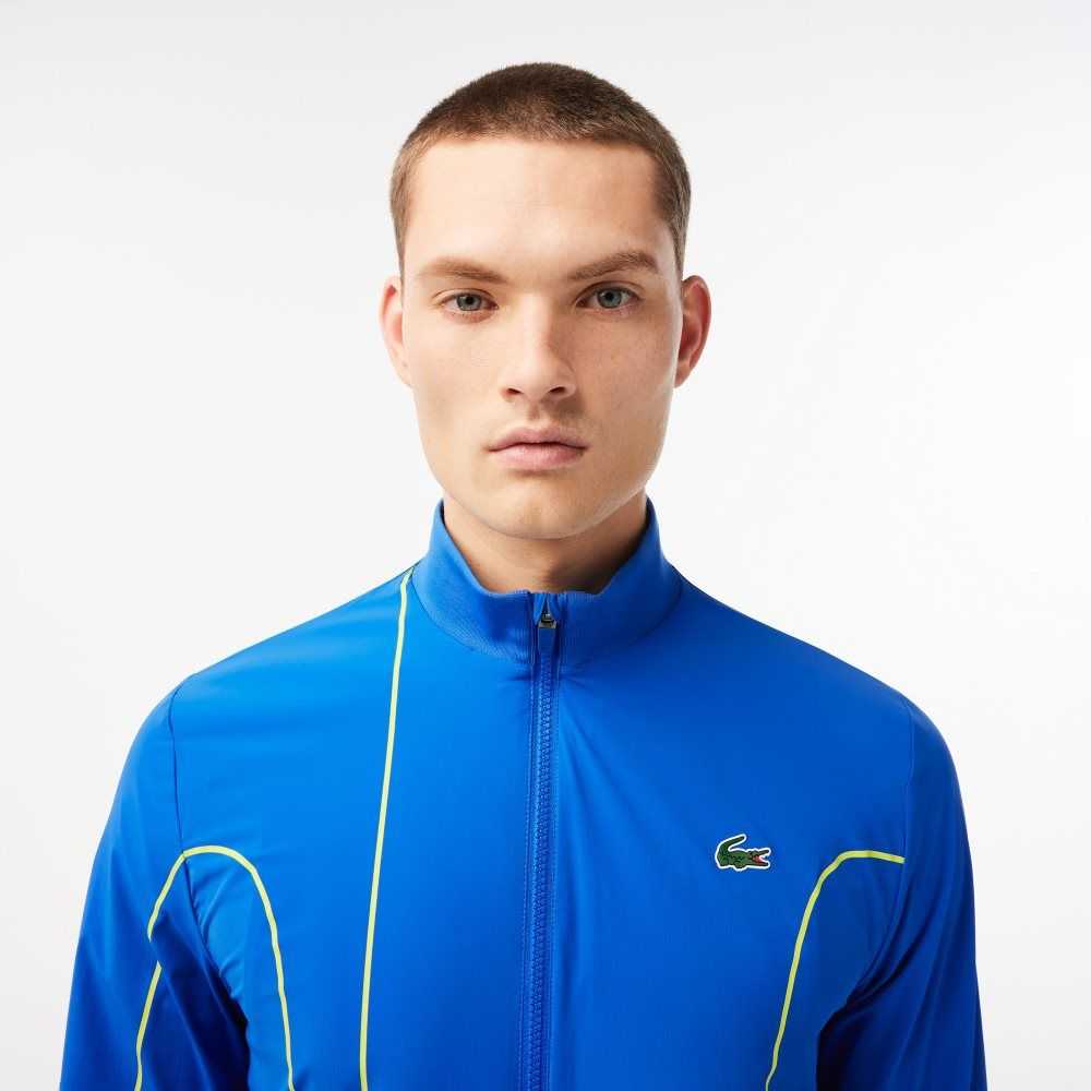 Lacoste SPORT x Novak Djokovic Ceremony Jacket Blue / Yellow | OAR-539482