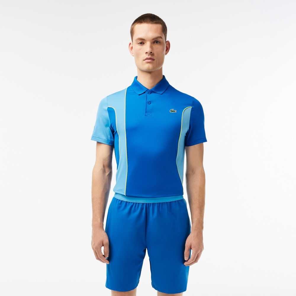 Lacoste SPORT x Novak Djokovic Color-Block Shorts Blue / Yellow | ITY-395807