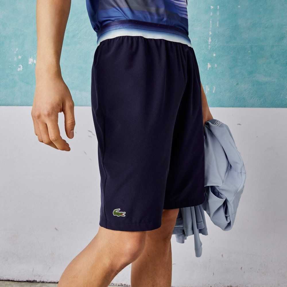 Lacoste SPORT x Novak Djokovic Light Stretch Shorts Blue | HNR-769308