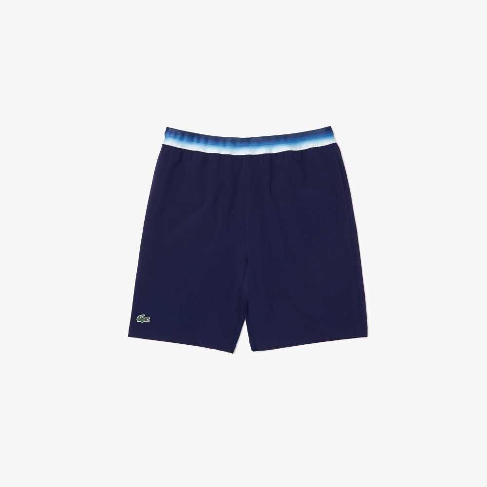 Lacoste SPORT x Novak Djokovic Light Stretch Shorts Blue | HNR-769308