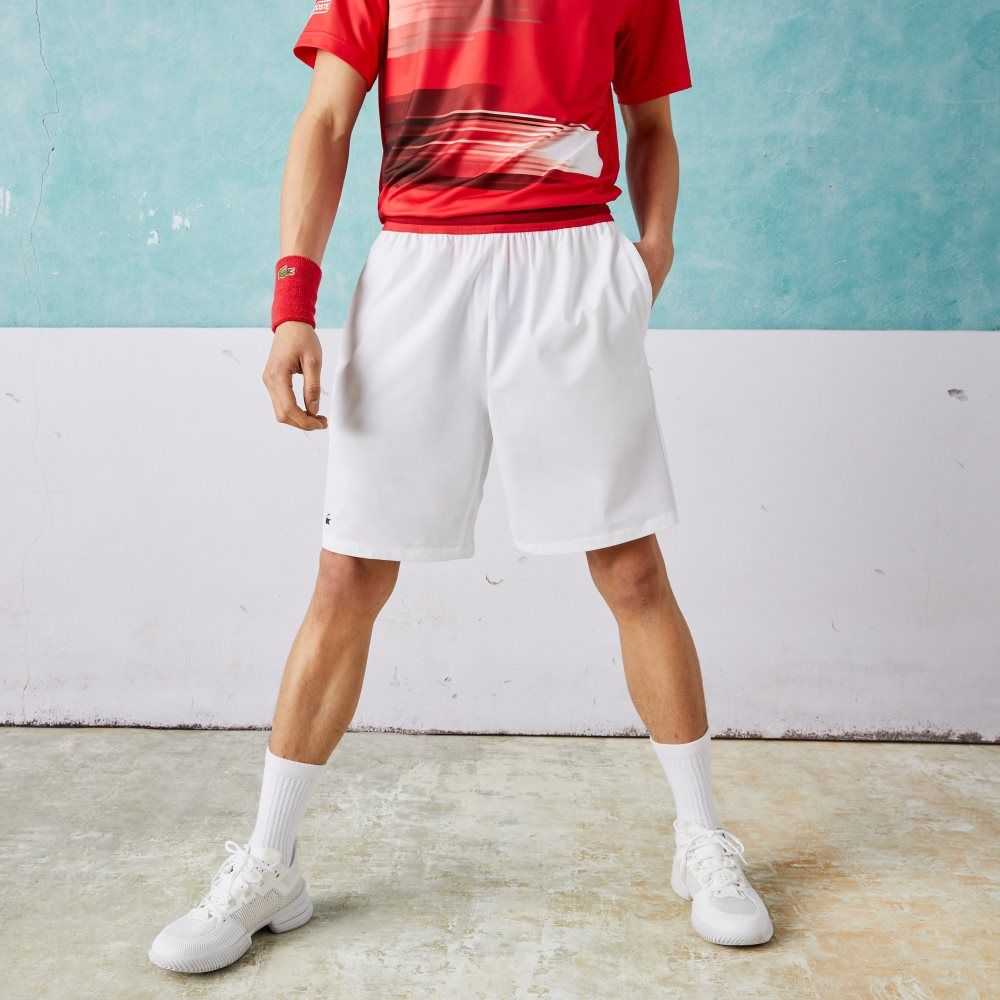 Lacoste SPORT x Novak Djokovic Light Stretch Shorts White | OGD-158703