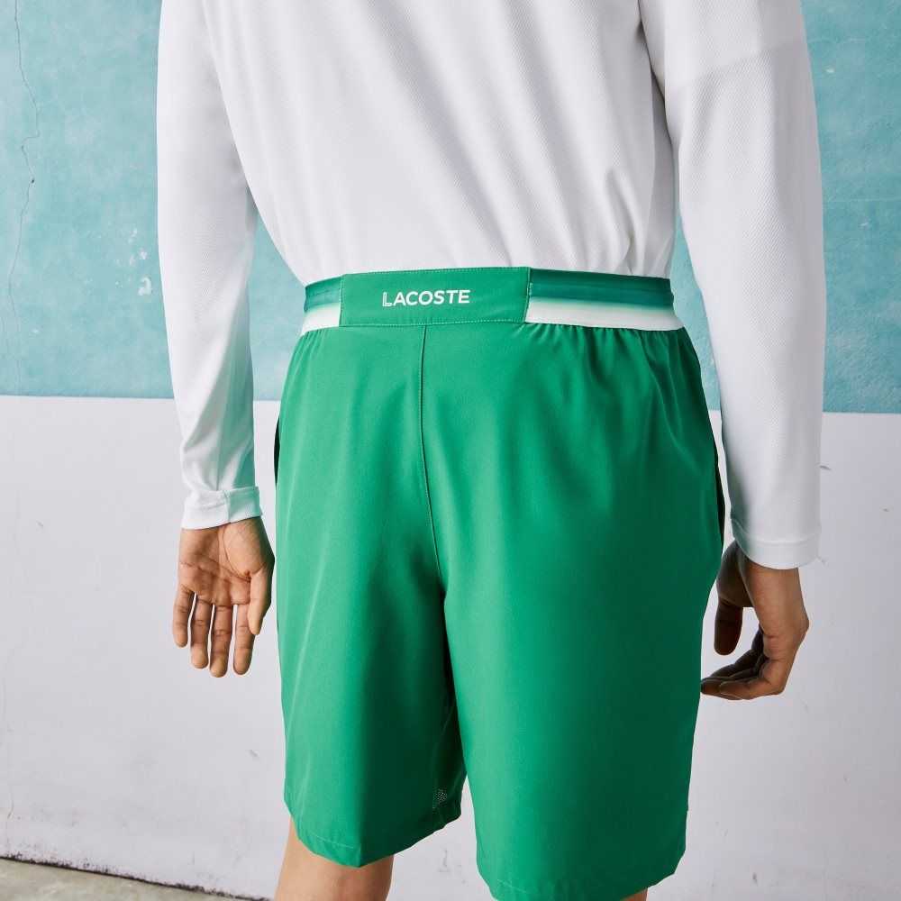 Lacoste SPORT x Novak Djokovic Light Stretch Shorts Green | UFK-280456