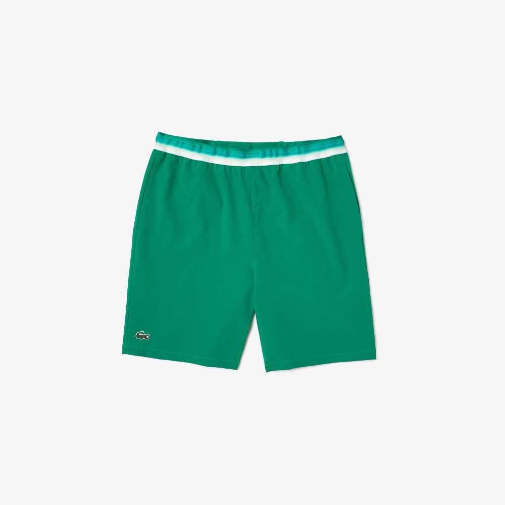 Lacoste SPORT x Novak Djokovic Light Stretch Shorts Green | UFK-280456