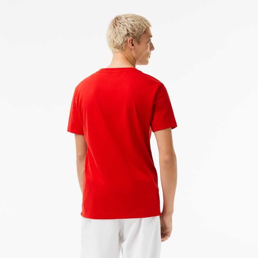 Lacoste SPORT x Novak Djokovic Printed T-Shirt Red | KWZ-810976