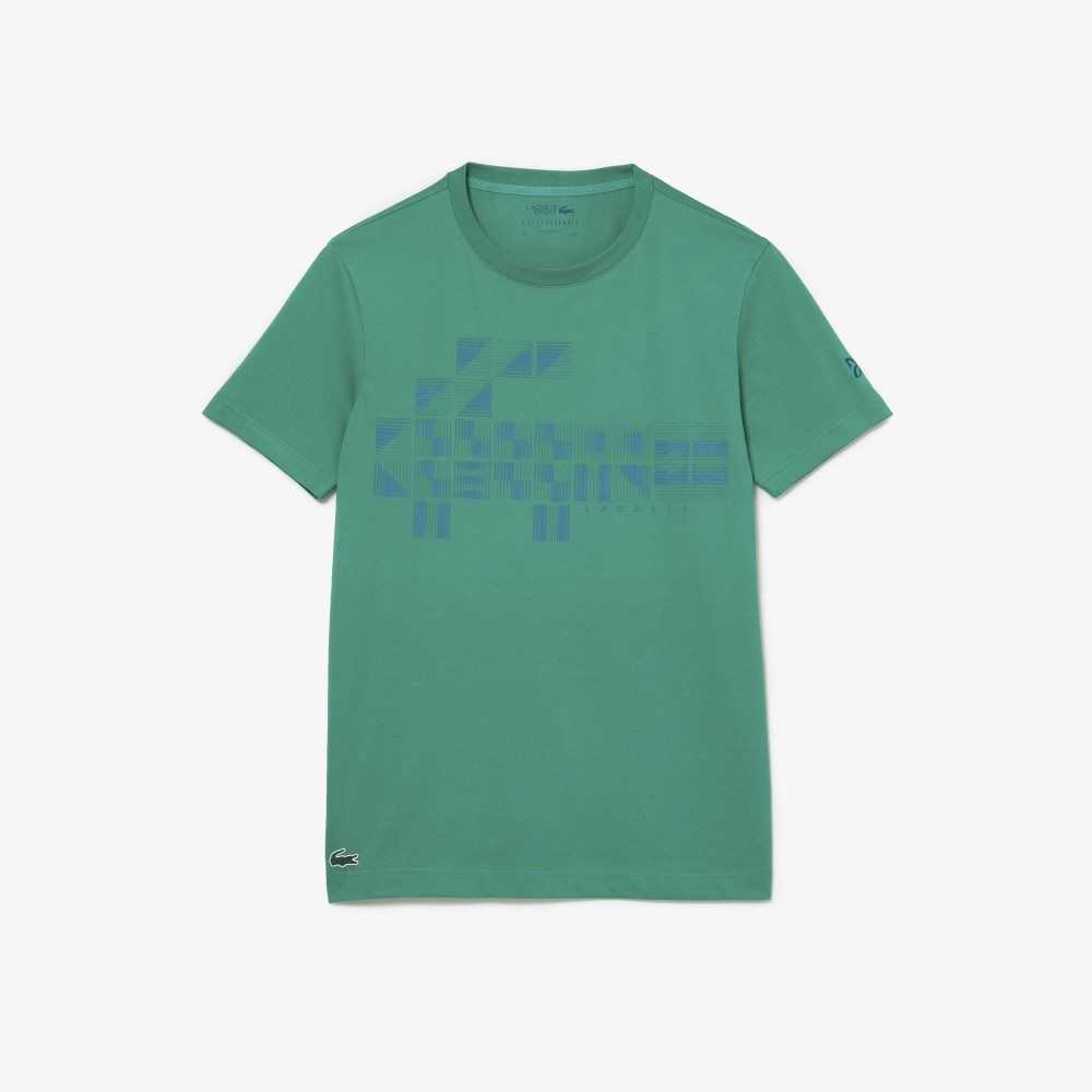 Lacoste SPORT x Novak Djokovic Printed T-Shirt Green | QWZ-426958