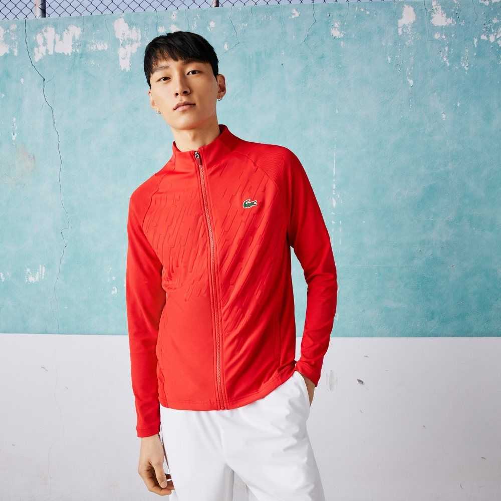 Lacoste SPORT x Novak Djokovic Technical Zip Jacket Red | AEH-724869