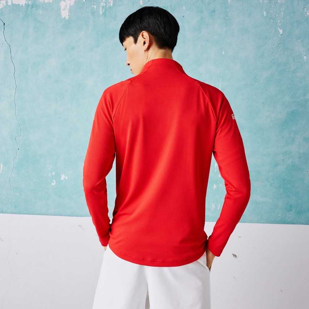 Lacoste SPORT x Novak Djokovic Technical Zip Jacket Red | AEH-724869