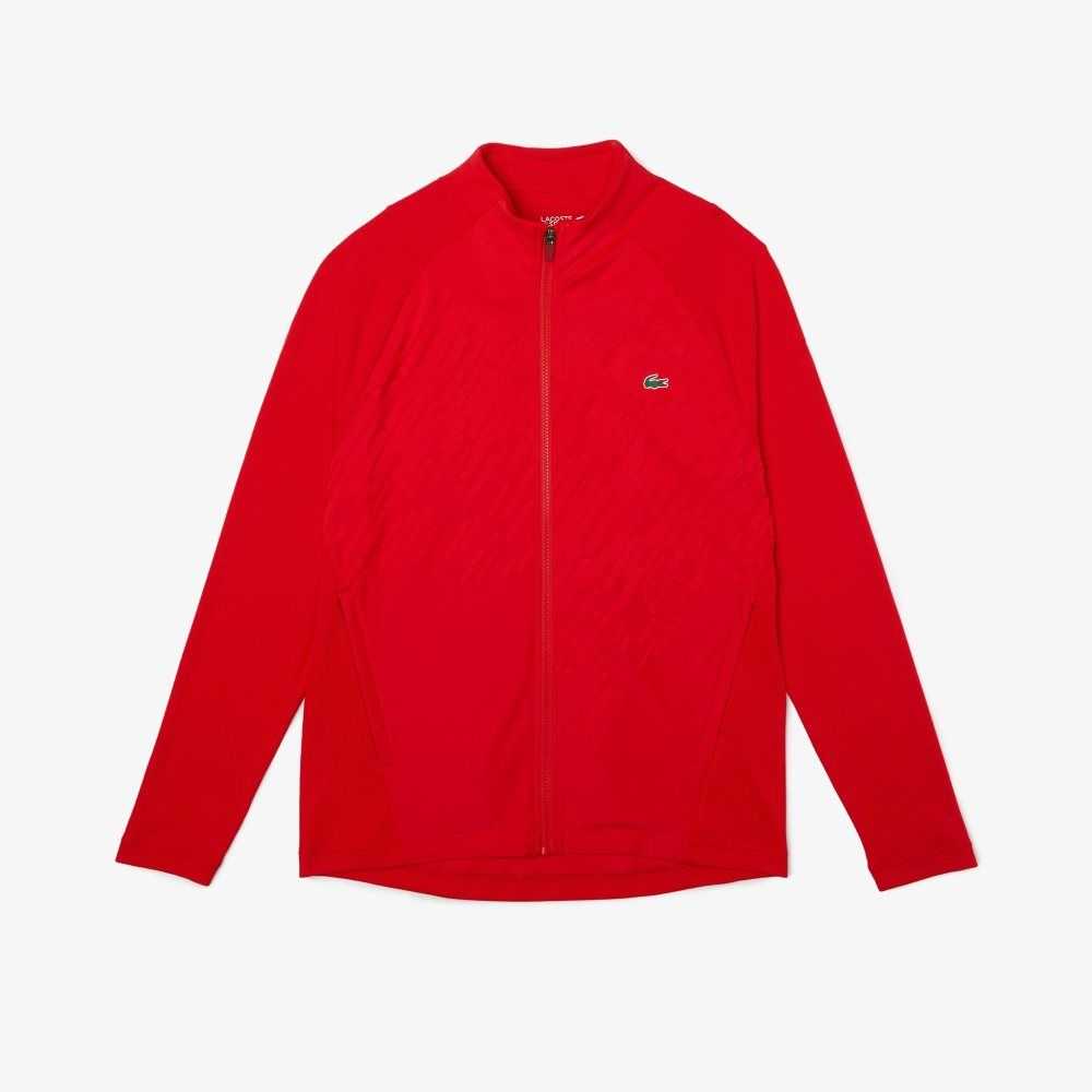 Lacoste SPORT x Novak Djokovic Technical Zip Jacket Red | AEH-724869