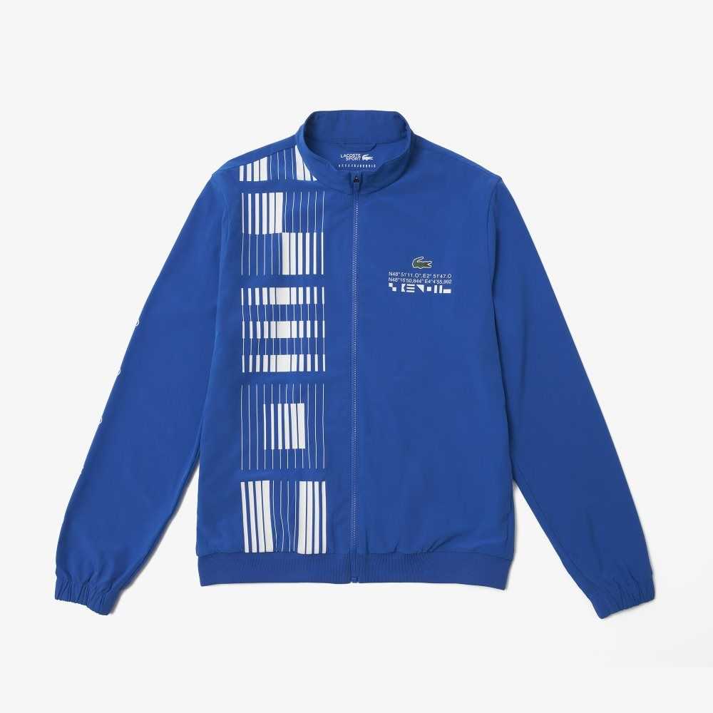 Lacoste SPORT x Novak Djokovic Track Jacket Blue / White | LRP-725460