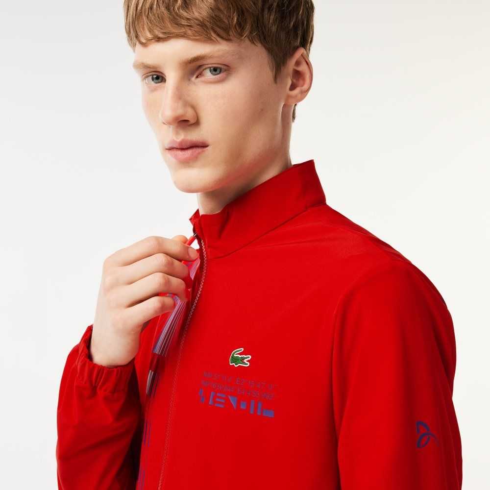 Lacoste SPORT x Novak Djokovic Track Jacket Red / Purple | YLA-182634